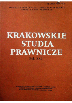 Krakowskie studia prawnicze rok XXI
