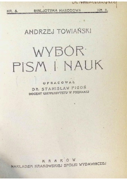 Towiański Wybór Pism i Nauk 1922 r.