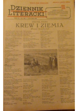 Dziennik Literacki  Krew i zemsta 1949 r.