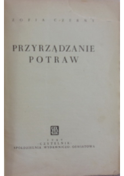 Przyrządzanie potraw 1949 r.