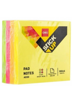 Notes samoprzylepny 76x76mm 400K mix DELI