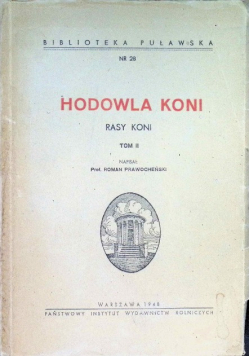 Hodowla koni rasy koni 1948 r.