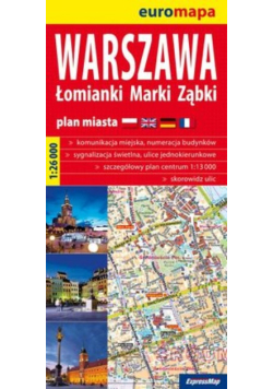 Warszawa plan miasta 1:26 000 4 plany w 1