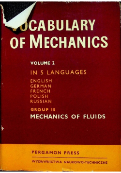 Vocabulary of mechanics in five languages