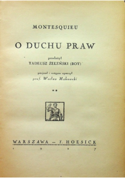 O duchu praw 1927 r.