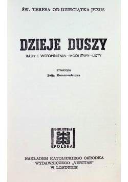 Dzieje duszy Rady i wspomnienia modlitwy listy