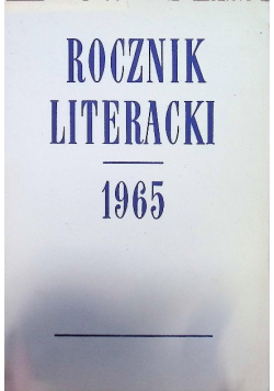 Rocznik literacki 1965