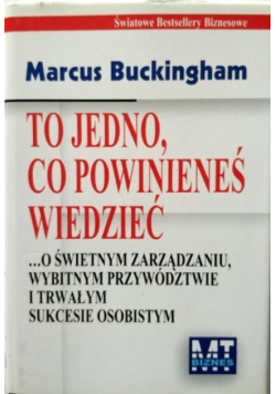To jedno co powinieneś wiedzieć