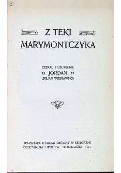 Z teki marymontczyka 1911 r.