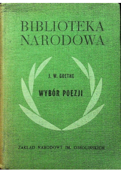 Wybór poezji Goethe