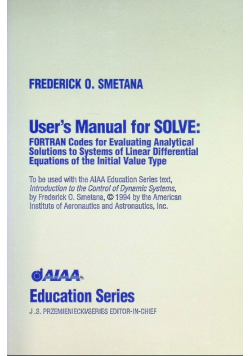 User's Manual for SOLVE