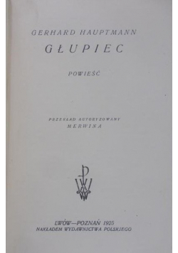 Głupiec 1925 r.