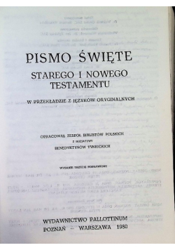 Pismo Święte Starego i Nowego Testamentu