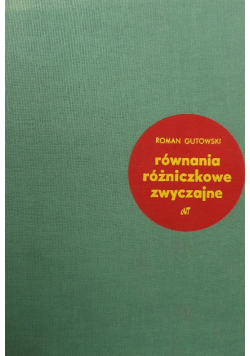 Równania różniczkowe zwyczajne