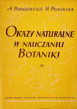 Okazy naturalne w nauczaniu botaniki