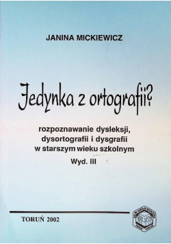 Jedynka z ortografii