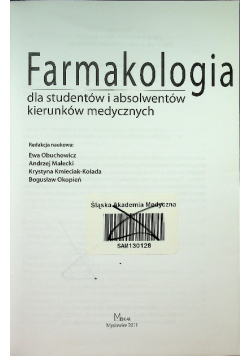 Farmakologia dla studentów i absolwentów kierunków medycznych