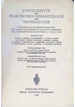 Fortschritte der Praktischen Dermatologie und Venerologie Vierter Band