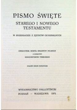 Pismo Święte Starego i Nowego Testamentu
