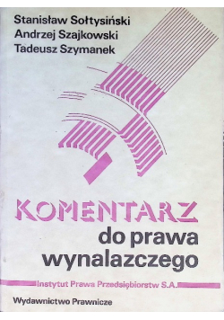 Komentarz do prawa wynalazczego