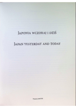 Japonia wczoraj i dziś
