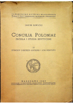Concilia poloniae III, 1949 r.