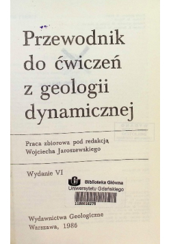 Przewodnik do ćwiczeń z geologii dynamicznej