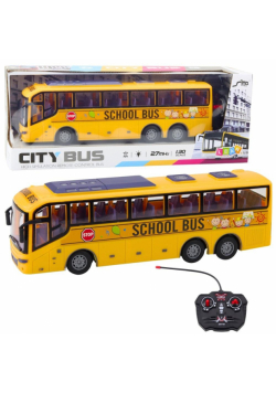 Autobus RC szkolny ze światłem 1:30