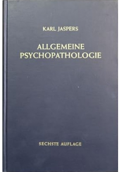 Allgemeine psychopathologie 1923 r.