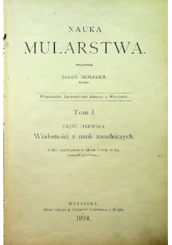 Nauka Mularstwa Tom I 1894r