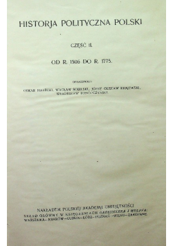 Historja polityczna Polski Część 2 1923 r.