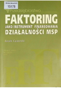Faktoring jako instrument finansowania