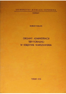 Organy Administracji Terytorialnej W Księstwie Warszawskim