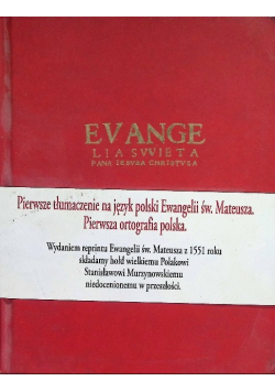 Ewangelia Święta Pana Jezusa Chrystusa wedle Mateusza Świętego