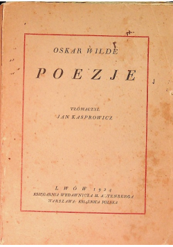 Wilde Poezje 1924 r.