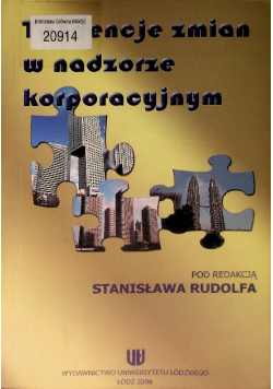 Tendencje Zmian W Nadzorze Korporacyjnym