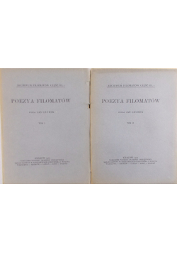 Poezya filomatów Tom 1 i 2, 1922r