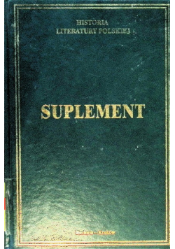 Historia literatury Polskiej Suplement