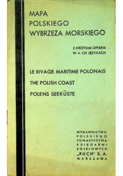 Mapa polskiego wybrzeża morskiego ok 1932 r.