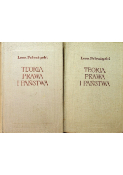 Teoria prawa i Państwa Tom 1 i 2
