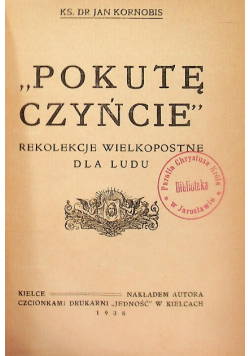 Pokutę czyńcie 1938r.
