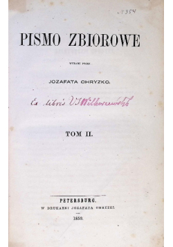Pismo zbiorowe Tom II 1859r