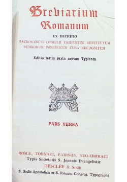 Breviarium Romanum Pars Verna