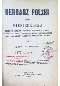 Herbarz Polski podług Niesieckiego Tom 1, 1881 r.