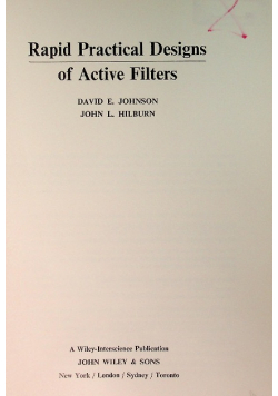 Rapid Practical Designs of Active Filters