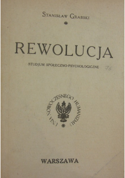 Rewolucja Studjum Społeczno Psychologiczne 1921 r.