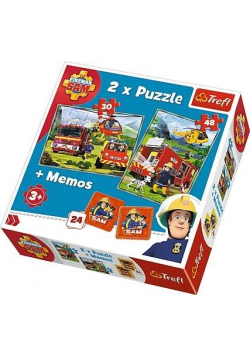 Puzzle 2w1 + memos Strażacy w akcji TREFL