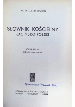 Słownik kościelny łacińsko-polski