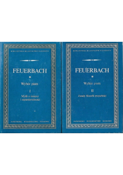 Feuerbach Wybór Pism Tom 1 i 2