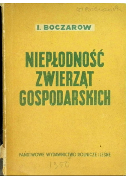 Niepłodność zwierząt gospodarskich 1950 r